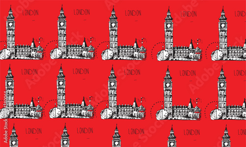 big ben london england seamless background texture wall art 