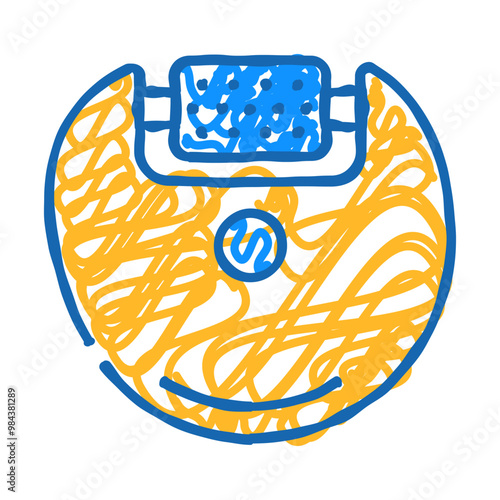 abrasive electronic callus remover doodle icon sketch vector. abrasive electronic callus remover sign. isolated symbol illustration