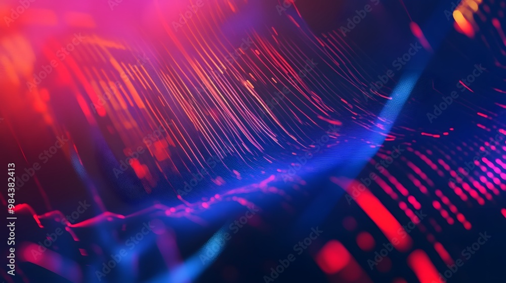Abstract background with streaks of red, orange, and blue lights. Abstract background with streaks of red, orange, and blue lights.