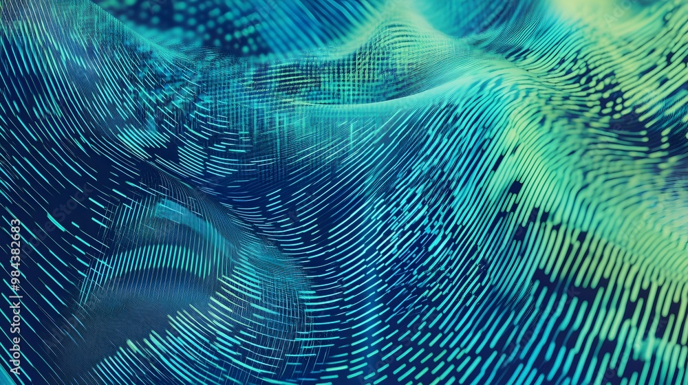 Abstract digital background with glowing blue and green lines. Abstract digital background with glowing blue and green lines.
