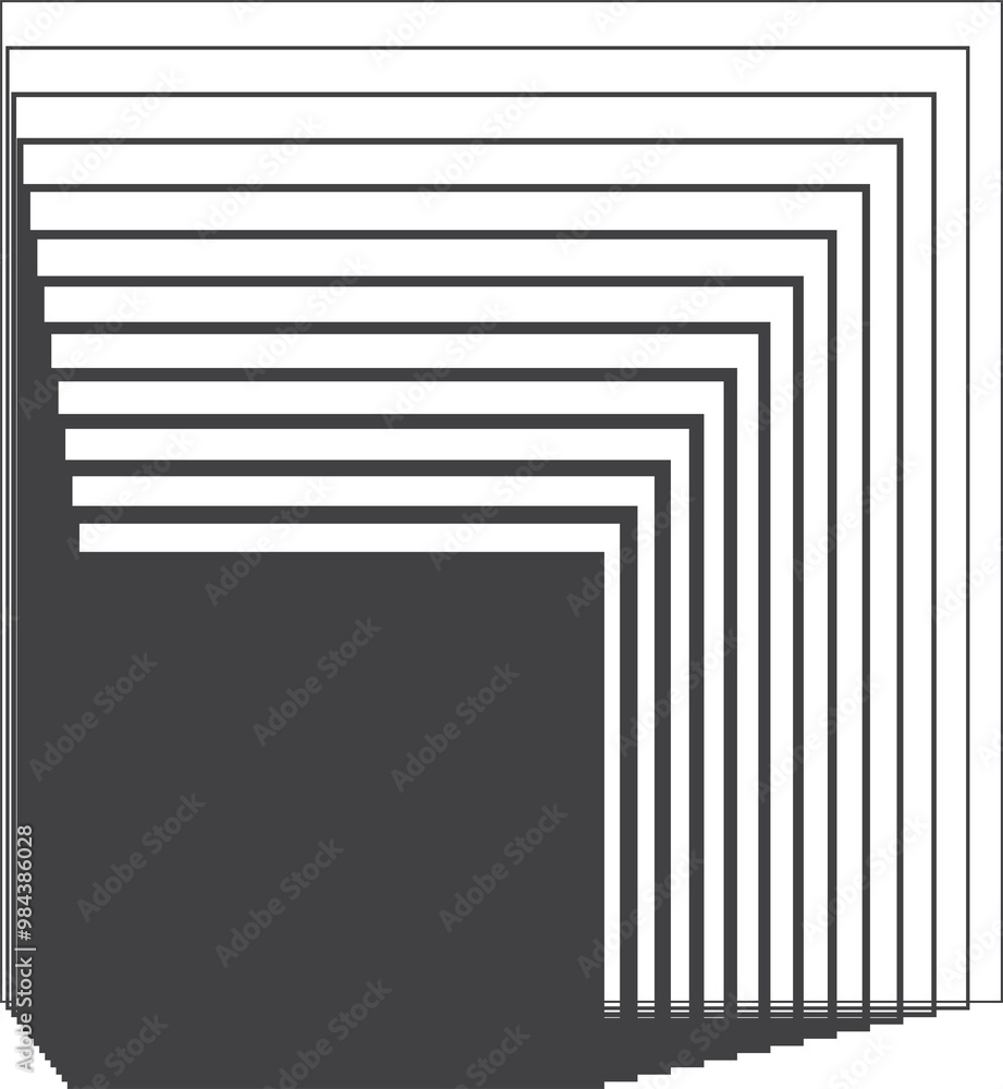 Square black gradient frame with blended line effect. Geometric shape Square black gradient frame with blended line effect. Geometric shape