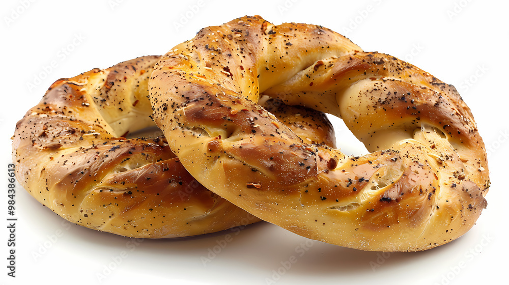 Fougasse isolated white background Fougasse isolated white background