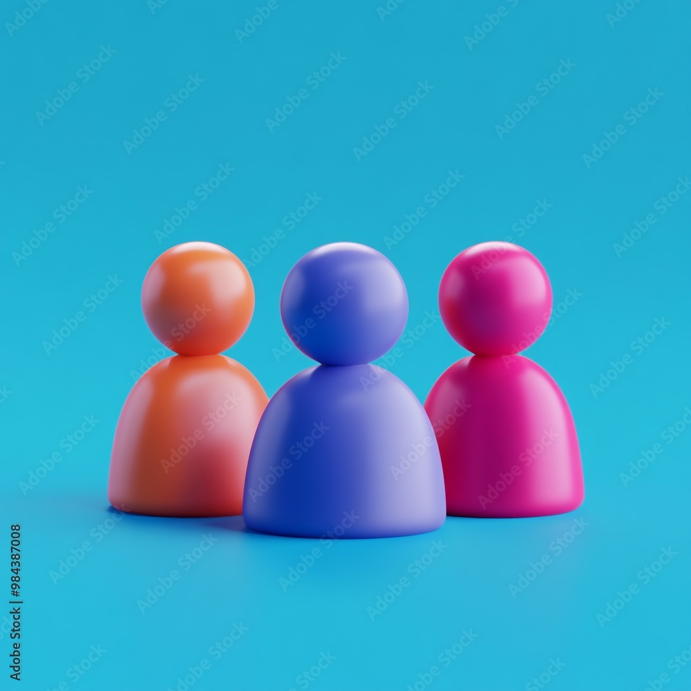 3D Support Icon: Assistance Within a Team Logo Illustration 3D Support Icon: Assistance Within a Team Logo Illustration