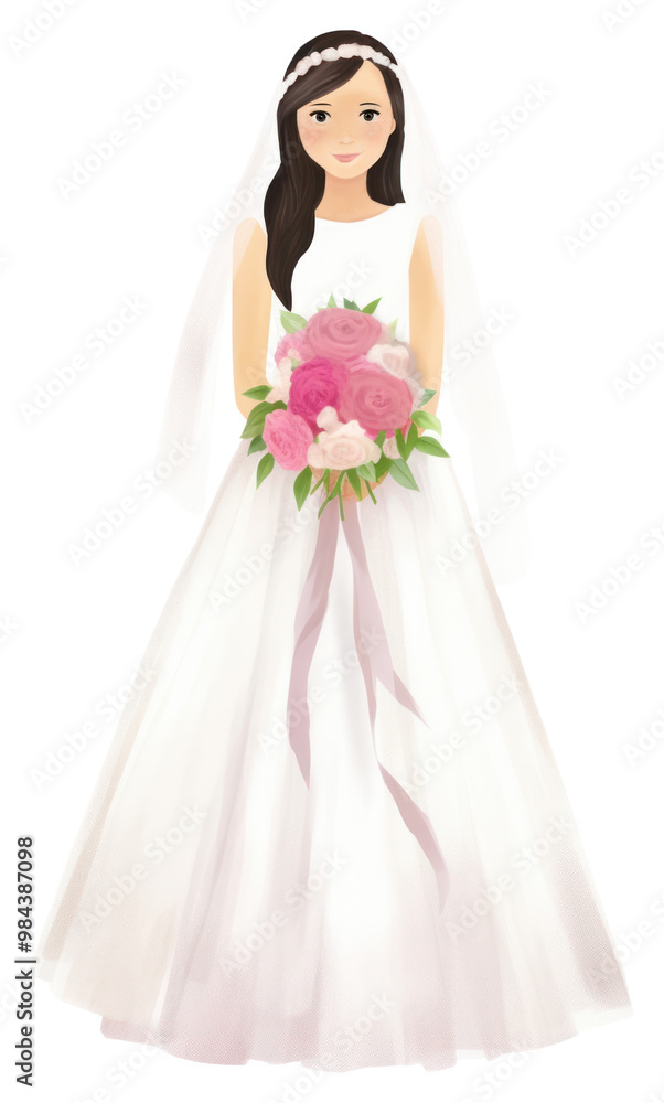 PNG Woman wedding fashion flower dress. PNG Woman wedding fashion flower dress.