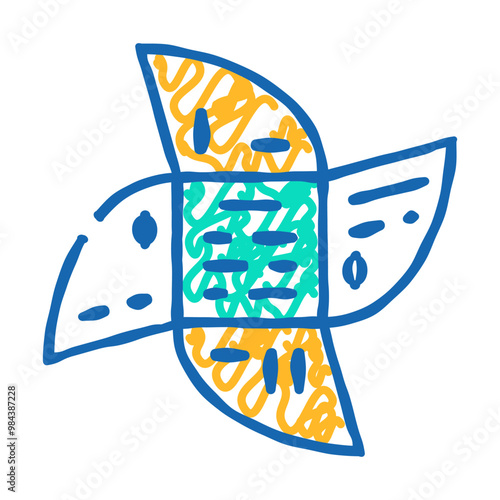irregular booklet doodle icon sketch vector. irregular booklet sign. isolated symbol illustration