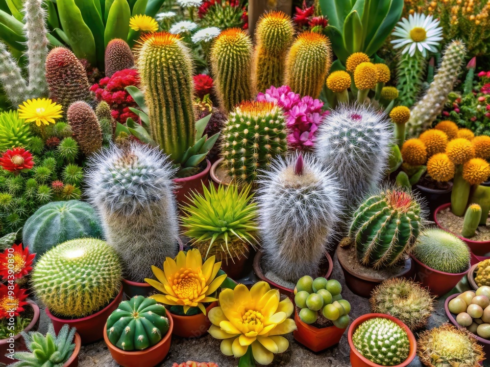 Fototapeta premium Assortment of spines extracted from different types of plants and flowers