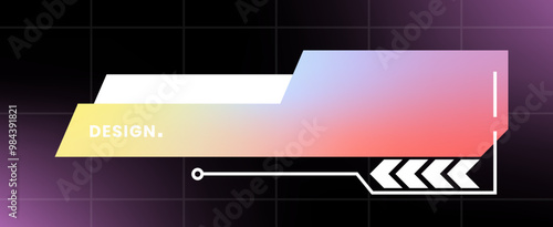 Modern pop up window illustration. Futuristic pop up interface.