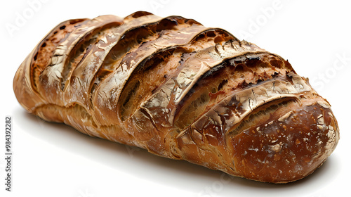 Pain de Compagne isolated white background