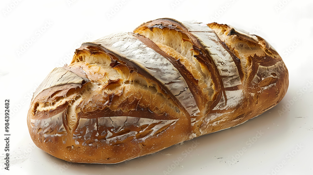 Pain de Compagne isolated white background Pain de Compagne isolated white background