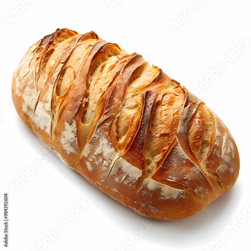 Pain de Compagne isolated white background photo