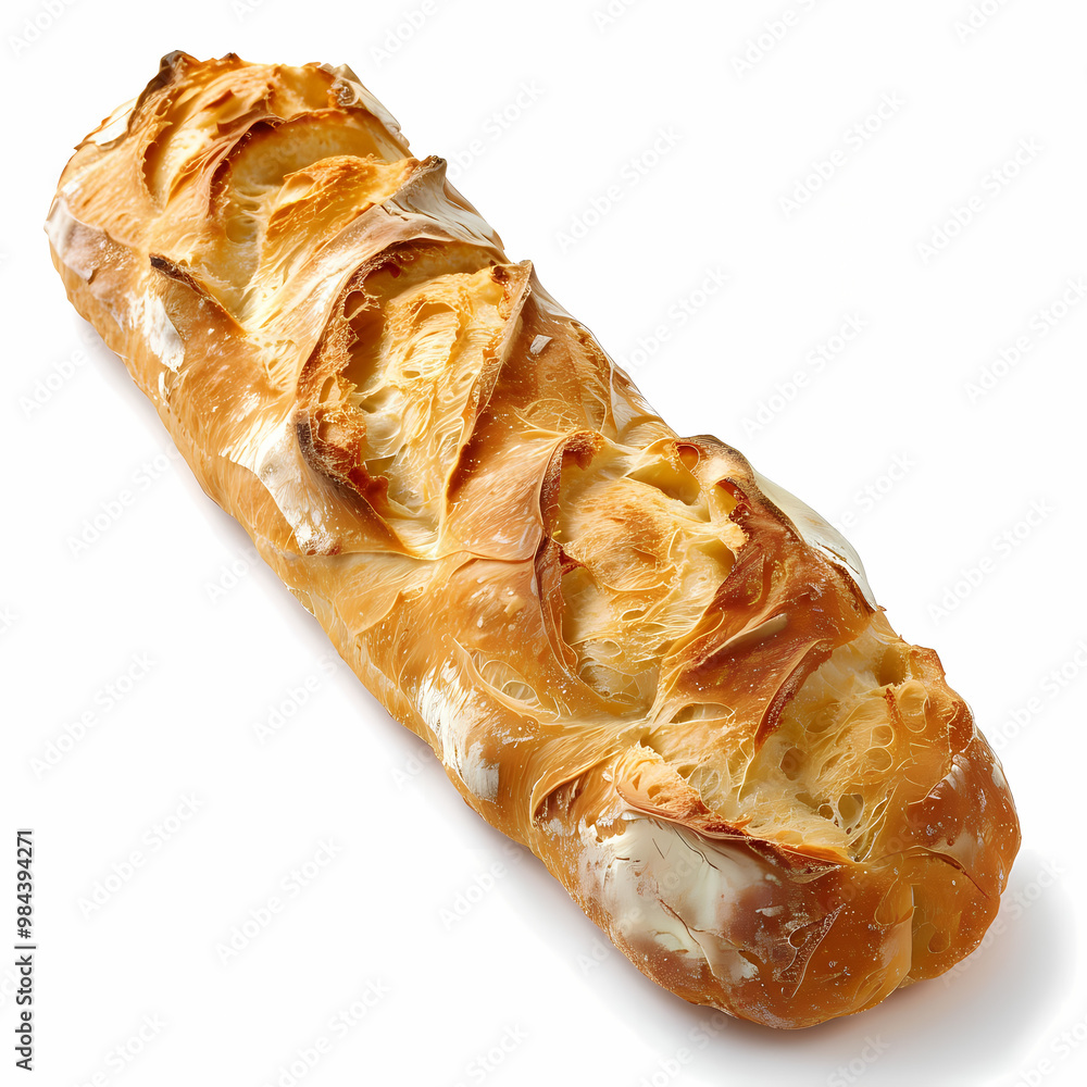 Baguette isolated white background Baguette isolated white background