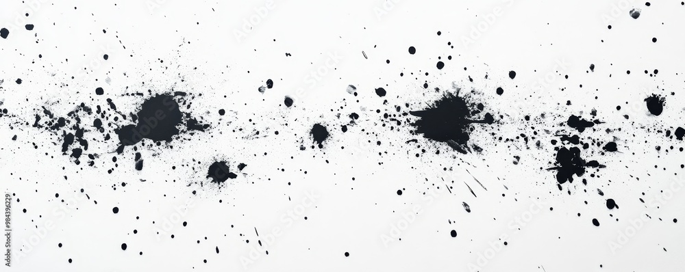 Modern Geometric Abstract Background with Black Spots on White Canvas Modern Geometric Abstract Background with Black Spots on White Canvas