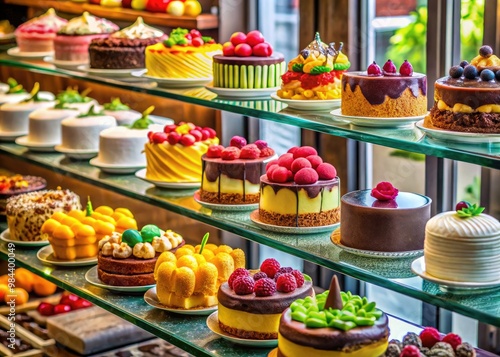 Delightful cakes and pastries on display, nestled among rustic wooden decor and comforting aromas, invite patrons to linger and savor the moment.