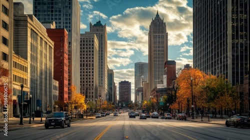 Dowtown side of Detroit