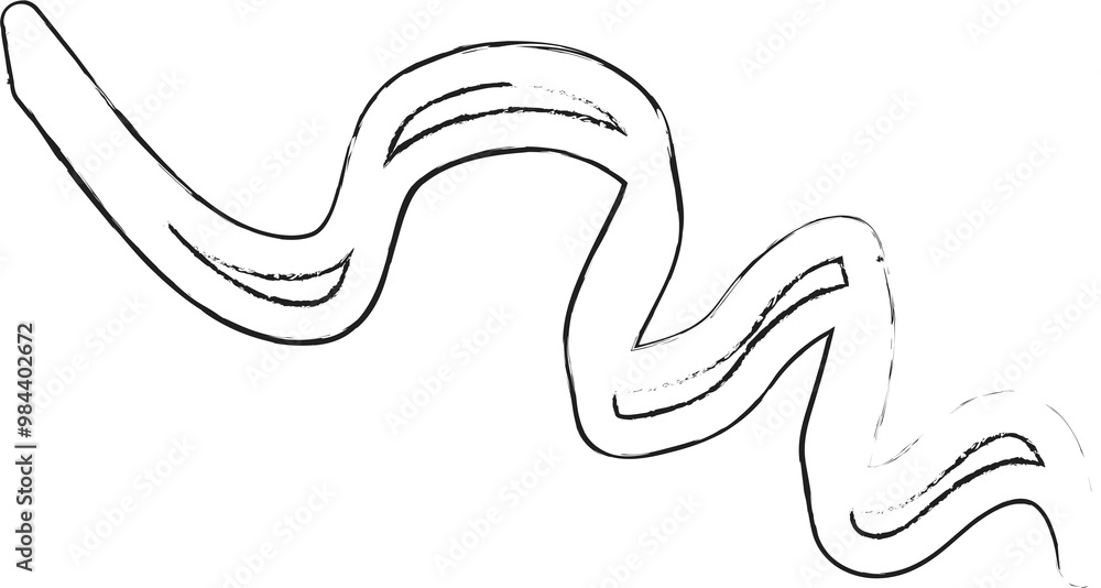 Ribbon paint brush strokes element Ribbon paint brush strokes element
