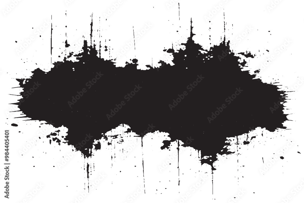 Obraz premium Black Grunge Texture on White Background