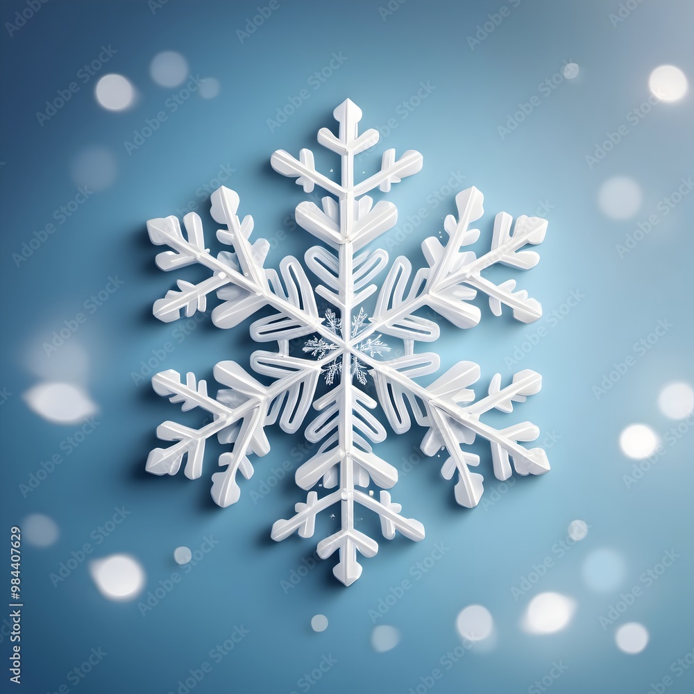 Snowflake pattern on a blue Christmas background, festive holiday illustration Snowflake pattern on a blue Christmas background, festive holiday illustration