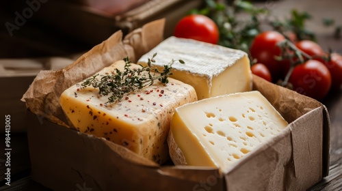 Rustic cheese packaging