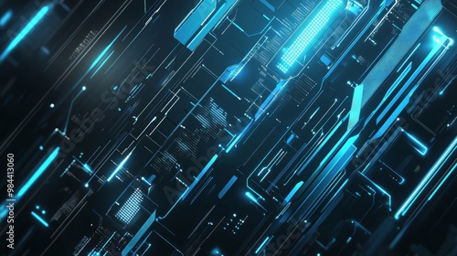 Wallpaper Mural Sleek Cyber Monday Poster with Digital Interface and Ambient Lighting Effects Torontodigital.ca