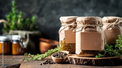 Rustic organic food packaging