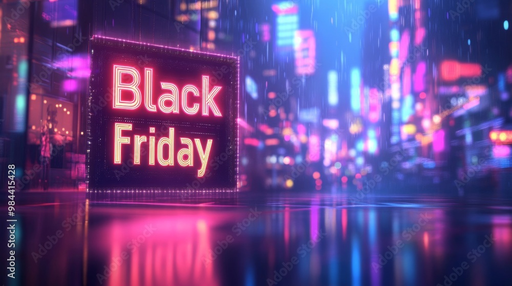 Electrifying Black Friday Banner with Glowing Text Electrifying Black Friday Banner with Glowing Text
