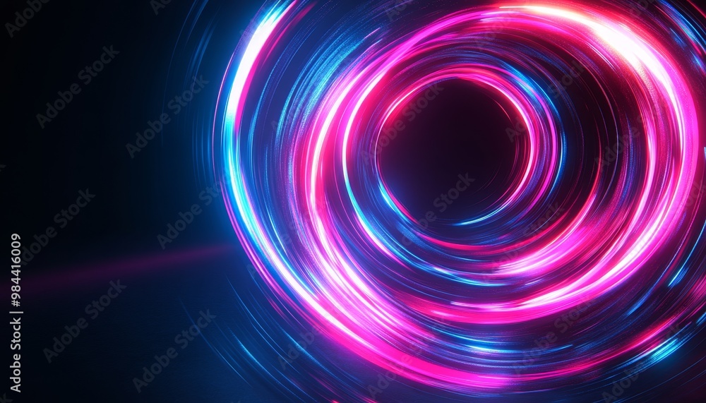 Dynamic Neon Motion Illustration with Blue and Pink Frames on Black Background for Futuristic Visual Experience Dynamic Neon Motion Illustration with Blue and Pink Frames on Black Background for Futuristic Visual Experience
