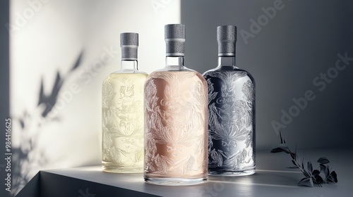 Sophisticated gin bottle packaging