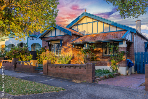 Suburban residential Brick house in Sydney federation residential house in Sydney NSW Australia 