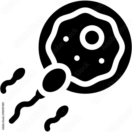 Fertilization, Sperm, Healthcare and Medical, Biology, Reproduction Icon