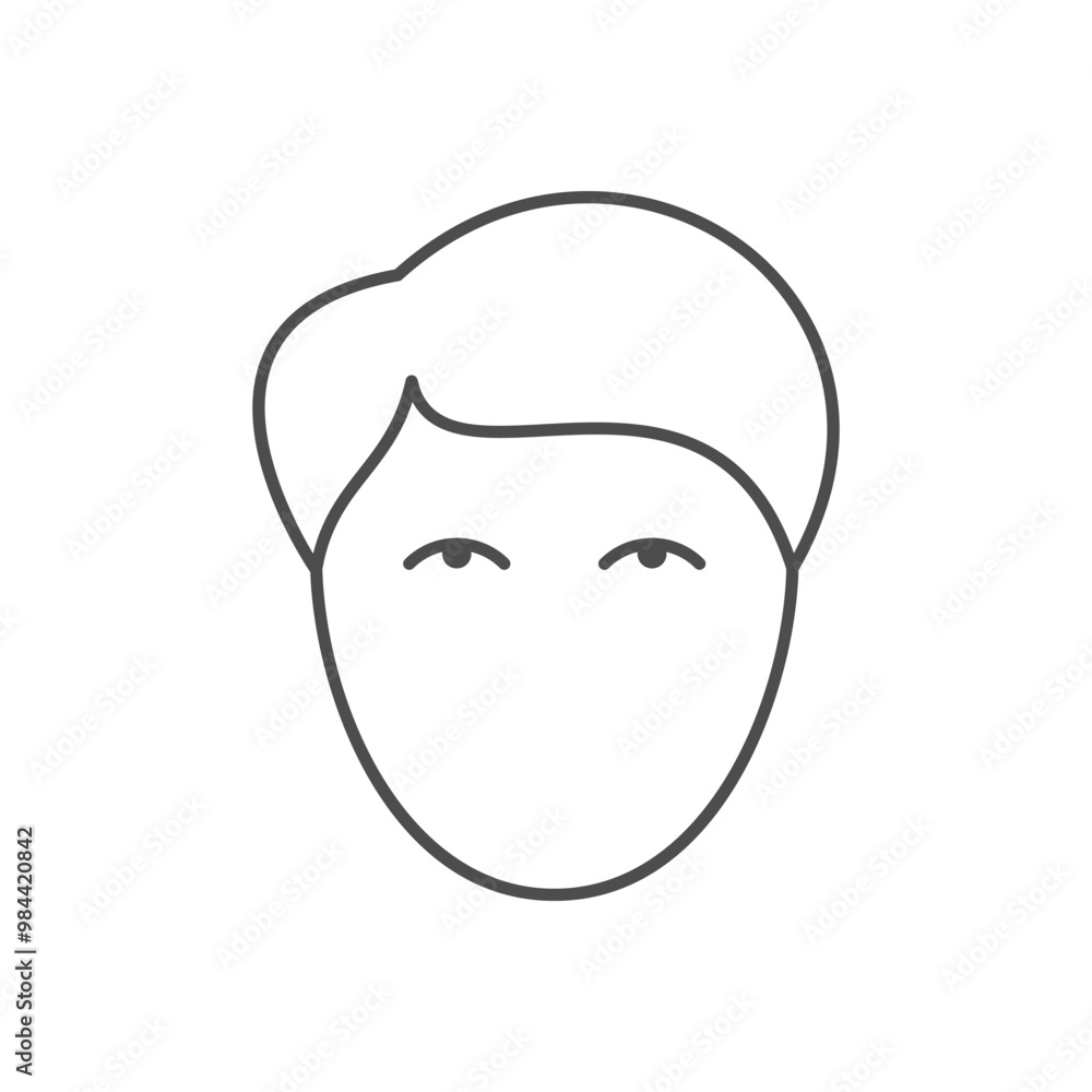 Male front view line icon Male front view line icon