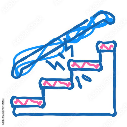 repair of steps hallways doodle icon sketch vector. repair of steps hallways sign. isolated symbol illustration