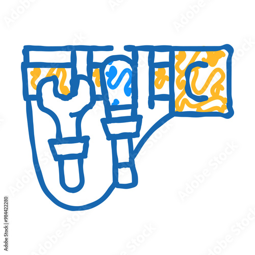 organizer for tools doodle icon sketch vector. organizer for tools sign. isolated symbol illustration