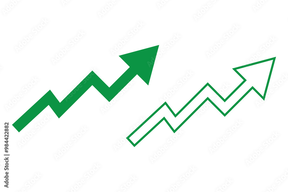 Growth Trend Chart icon vecto set. Profit graph illustration sign collection. up arrow symbol or logo. Growth Trend Chart icon vecto set. Profit graph illustration sign collection. up arrow symbol or logo.