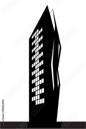A vector silhouette of Tour Majunga—ideal for architectural branding, travel marketing, or custom designs. Fully editable for a variety of creative applications.