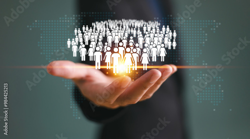 Obraz na plátně Population rate factor decline crisis concept