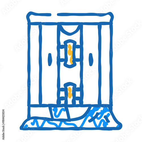shower repair doodle icon sketch vector. shower repair sign. isolated symbol illustration