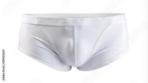 white male swimming briefs mockup front view