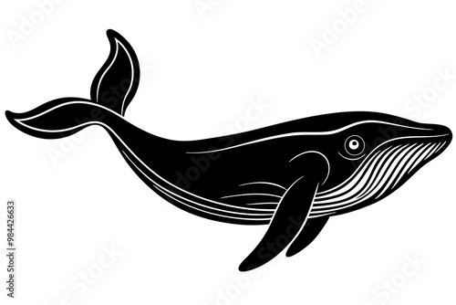 whale silhouette vector icon