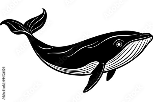 whale silhouette vector icon