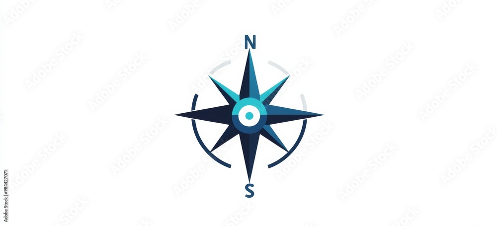 logo featuring an ocean blue compass with the text logo featuring an ocean blue compass with the text