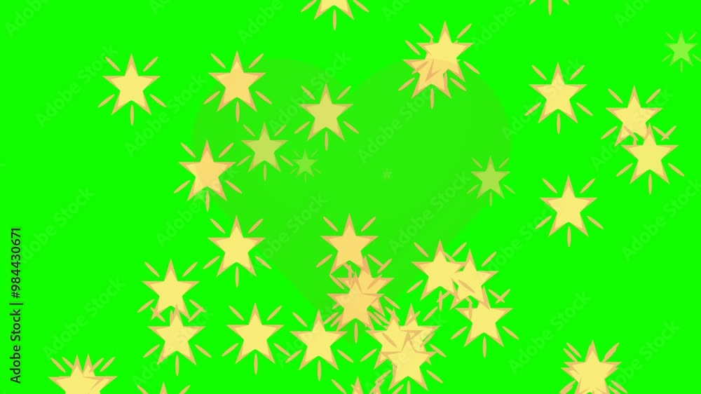 Green screen Stars are yellow and love Green screen Stars are yellow and love