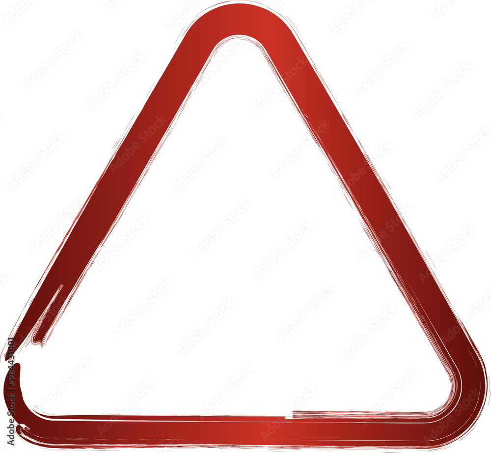 Red triangle frame brush strokes Red triangle frame brush strokes