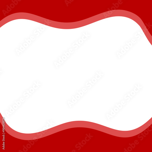 Red Wave Header and footer border vector
