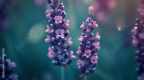 Close-up of vibrant lavender flowers with droplets, showcasing nature's beauty.