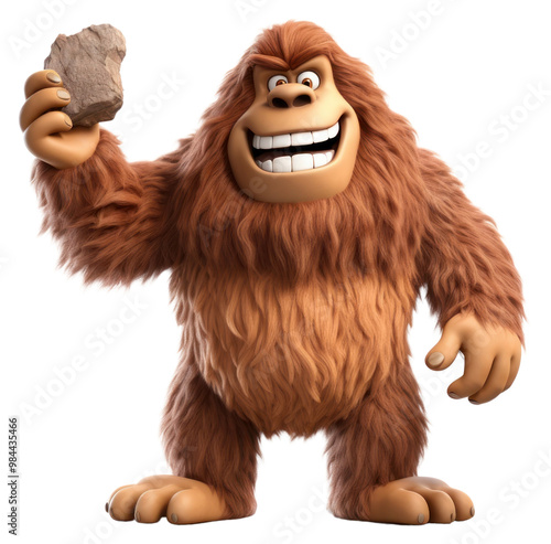 PNG Bigfoot orangutan cartoon mammal. photo