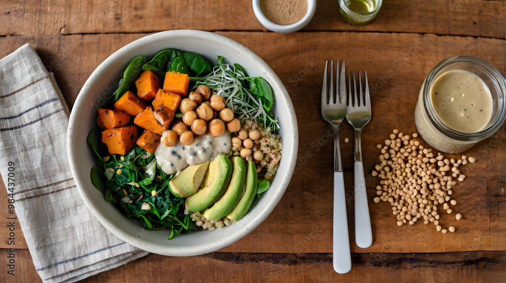 Healthy food, Vegetable salad on a plate Healthy food, Vegetable salad on a plate