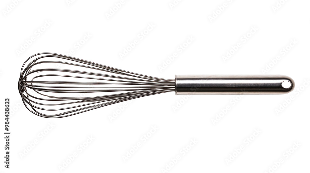 A metal whisk, isolate on transparent background