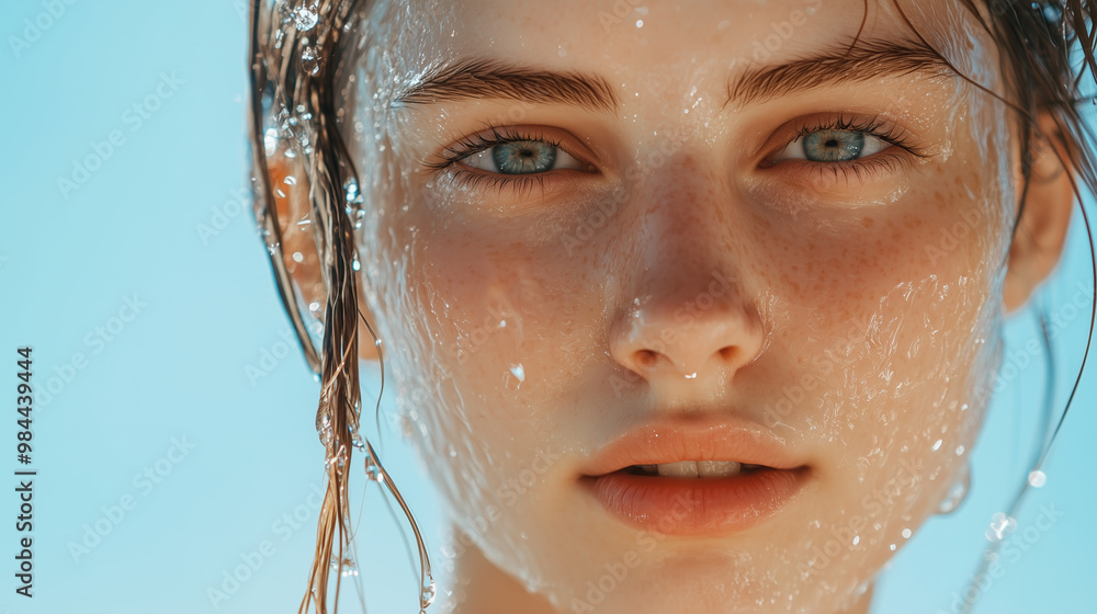 Fluid Beauty: A Girl with Water-Like Skin Captured in Style Fluid Beauty: A Girl with Water-Like Skin Captured in Style