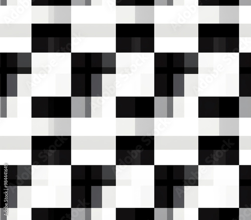 Seamless black and white checkerboard pattern. Design element. Modern pattern for beautiful design.
