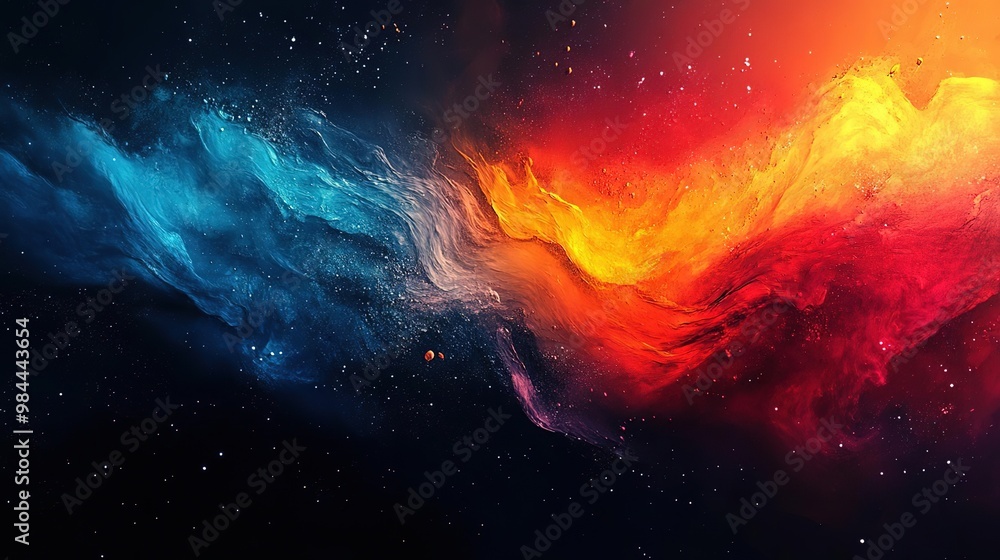 A stunning abstract image showcasing vibrant colors blending seamlessly, representing energy, motion, and cosmic beauty. A stunning abstract image showcasing vibrant colors blending seamlessly, representing energy, motion, and cosmic beauty.